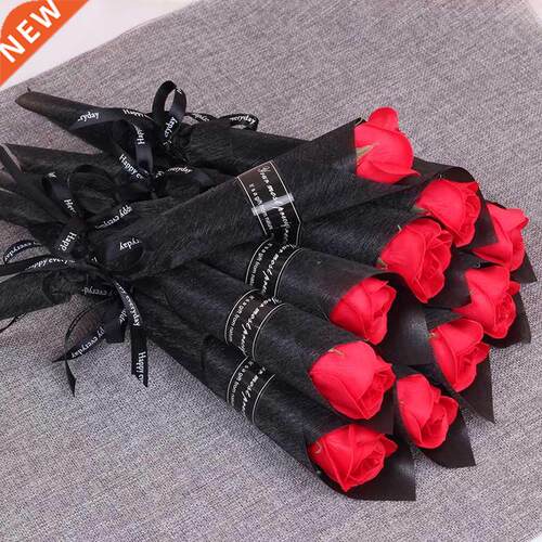 10/5Pcs Soap Rose Bouquet Valentines Day Gift for Fridend We