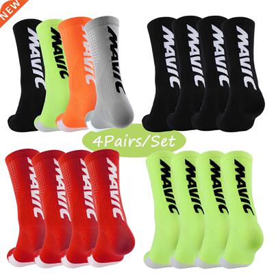 Cycling Socks Breathable 4 Pairs/ Set Sports Socks Women Men