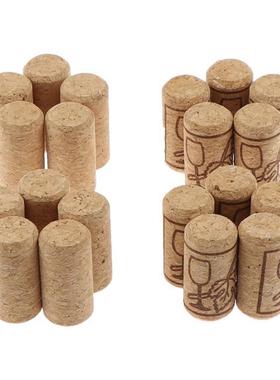 10Pcs/set New Wine Stoppers Straight Wood Corks Bottle Plug