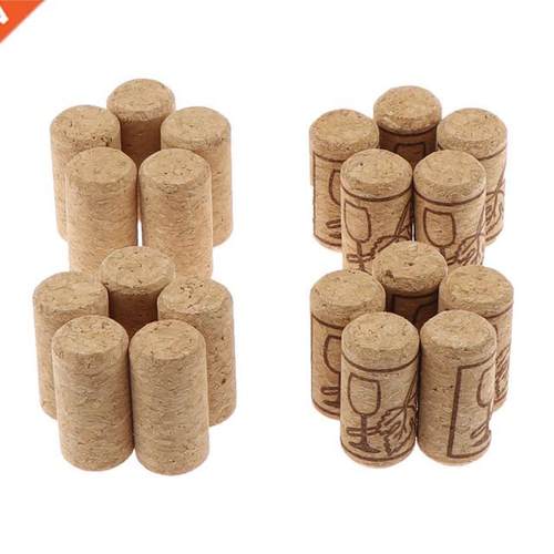 10Pcs/set New Wine Stoppers Straight Wood Corks Bottle Plug