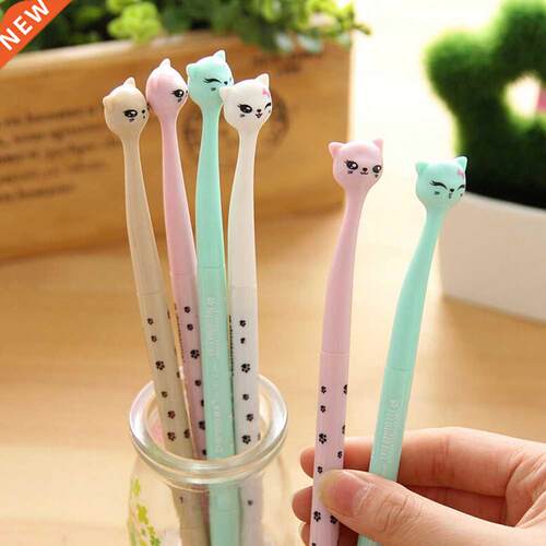 4Pcs 4 Pcs/lot Kawaii Ballpoint Pens Kitten Cat Footprints B