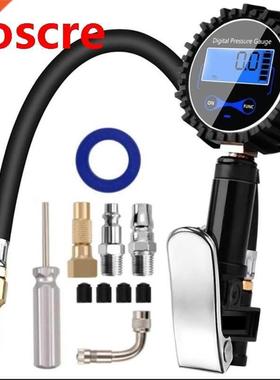 Digital Tire Inflator Pressure Gauge Air Compressor Pump Qui