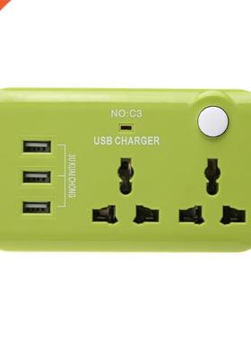 5V 10A Electrical Socket 3 USB Ports Hub Quick Charger Socke