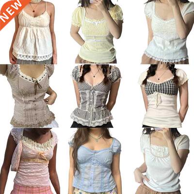 Y2K Fairycore Grunge ilkaid Top Retro Aesthetic Kawaii Lac