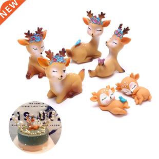 Sika Deer Baking Cake Topper Decoration Miniatures Fairy Gar