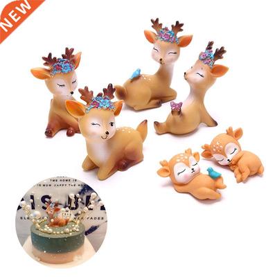 Sika Deer Baking Cake Topper Decoration Miniatures Fairy Gar