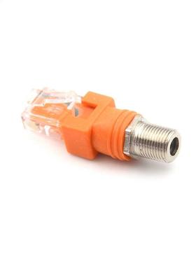 F-Type Connector RF Female To RJ45 Male Coaxial Barrel Coupl
