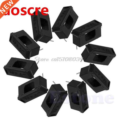 10Pcs 5x20mm Fuse Holder With Cover Chassis/Panel Mount BLX-