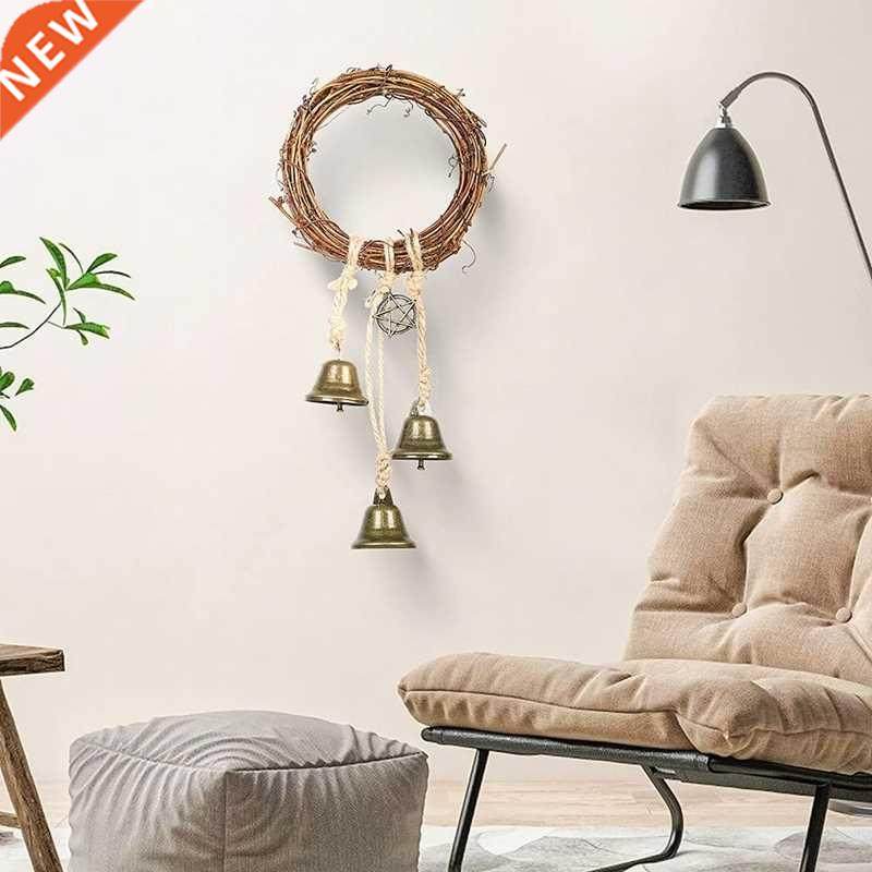 Witch Bells Handmade Pentagram Witch Rattan Bells Home Prote