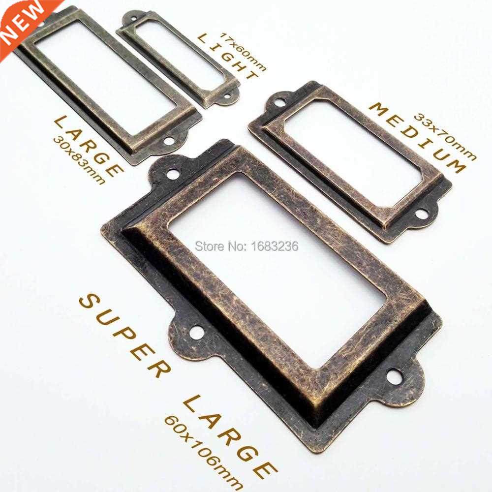 2/6Pcs ini Large etal Label Holder Pull Frae Handle File