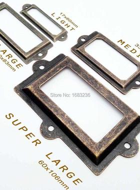 2/6Pcs ini Large etal Label Holder Pull Frae Handle File