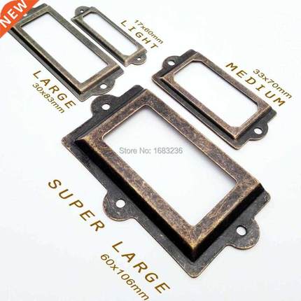 2/6Pcs ini Large etal Label Holder Pull Frae Handle File