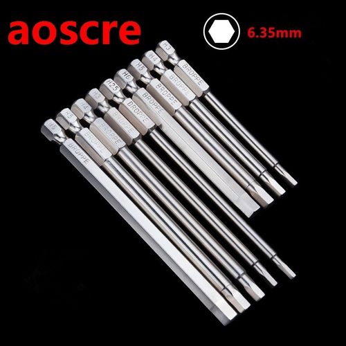 Broppe 8Pcs S2 Alloy Steel Magnetic Hexagon Head Electric Sc