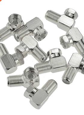 10Pcs F Type Rght Angle Male to Female RF Connector 90 Degr