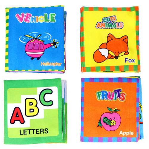 4 Design ay Soft Early Childhood Education Cloth ooks In