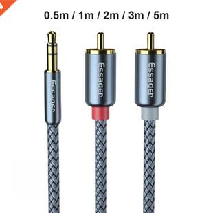 Essager RCA Aux Cable .5mm Jack to 2 RCA Audio Cable Y Conn
