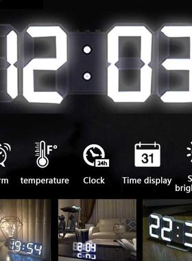Towayer 3D Large LED Digital Wall Clock Date Time Celsius Ni