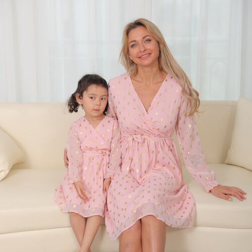 Spring Mother Daughter Macthing Dresses Family Set Sequin Mo