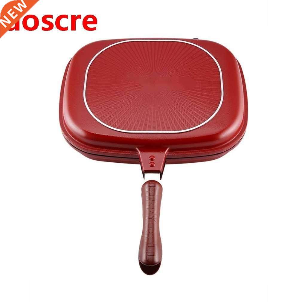 double-sided frying pan non-stick barbecue cooking tool stab