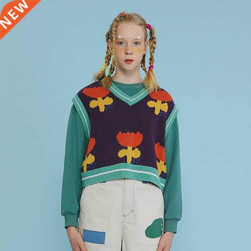 Casual Autumn Winter Design Lovely Flower Women Short Kitte