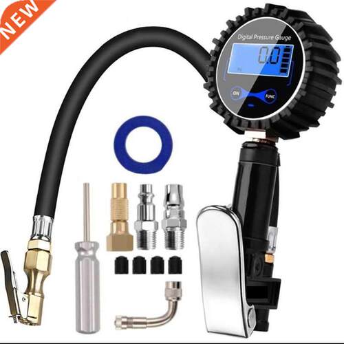Digital Tire Inflator Pressure Gauge Air Compressor Pump Qui