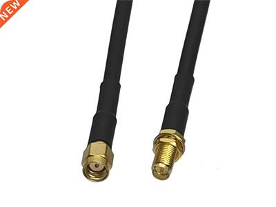 1Pcs RG58 RP-SMA Male Jack to RP-SMA Female Plug Bulkhead Co