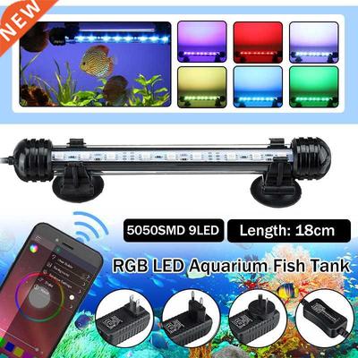 18cm LEDs Aquarium Lighting Fish ank Light 9LED APP RGB Bar