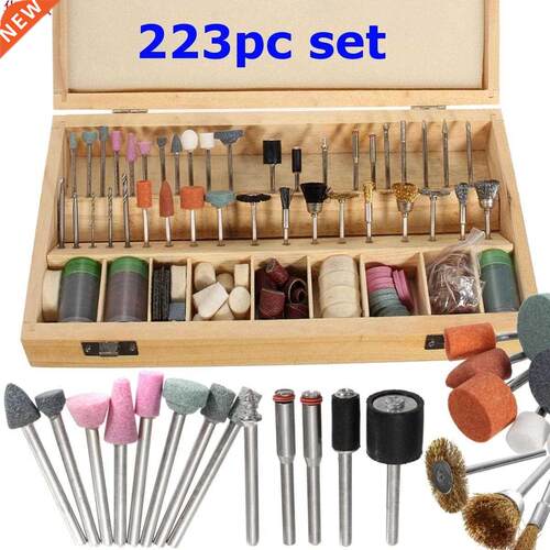223pcs Mini Drill Bit Set Abrasive Rotary Grinding Sanding P