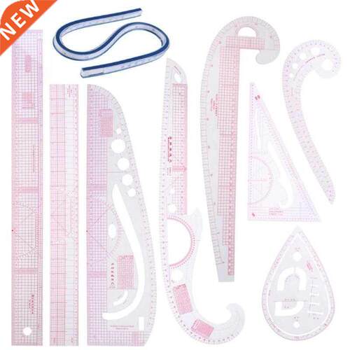 9PCS Cutting Ruler  Clothing Sample Grading Sewing Tailor