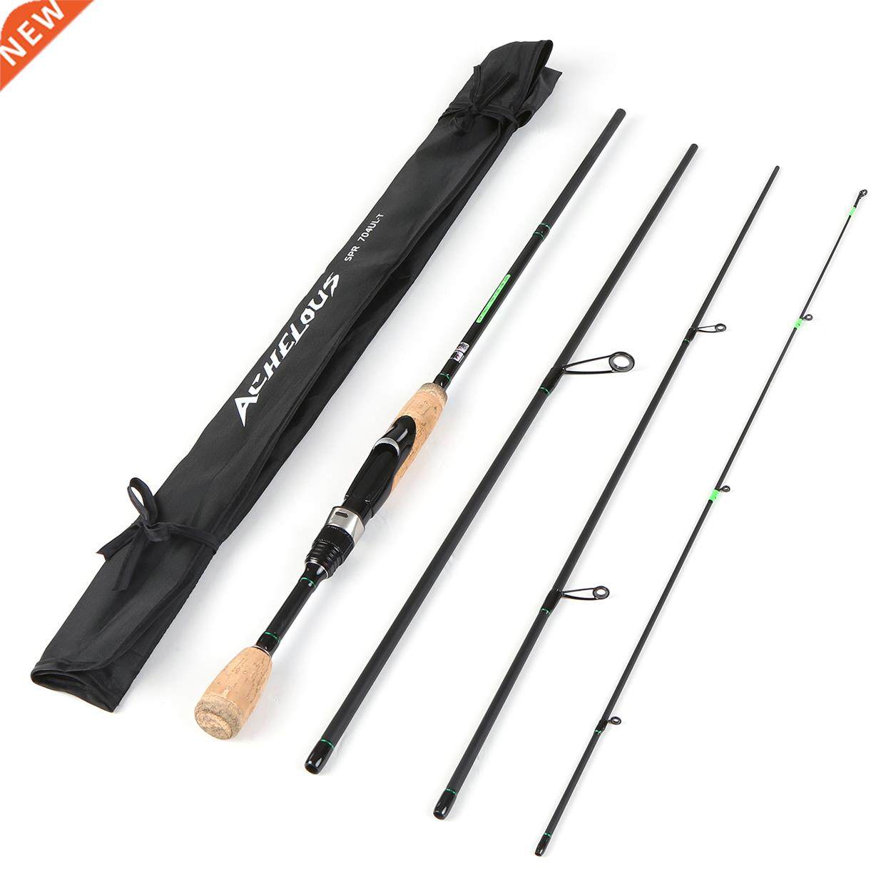 ortable 4+1 Travel Spinning Fishing Rod Casting Lure Rod 19.