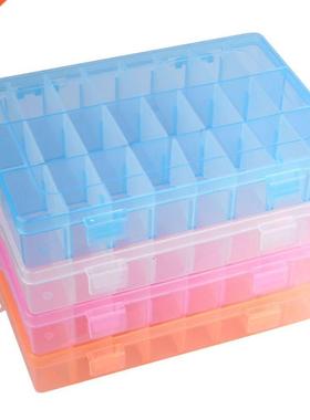 Creative Adjustable 24 Compartment Plastic Storage Box Jewel