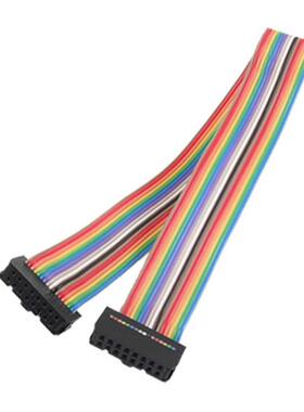 2.54mm Pitch 16 Pin Female to Female IDC Connector Rainbow C