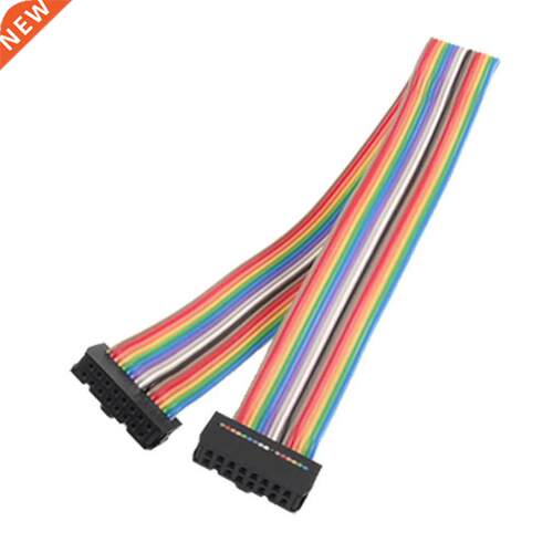 2.54mm Pitch 16 Pin Female to Female IDC Connector Rainbow C