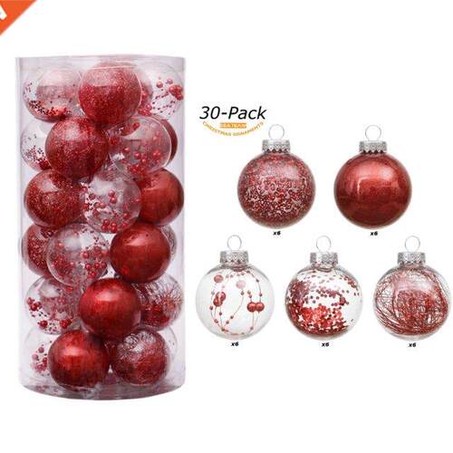 Decoratons Xmas Ball Red Gold Slver Pnk Blue Hangng Home