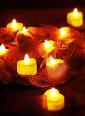 6Pcs/Set Candle Light Wide Application Visual Effect Plaic