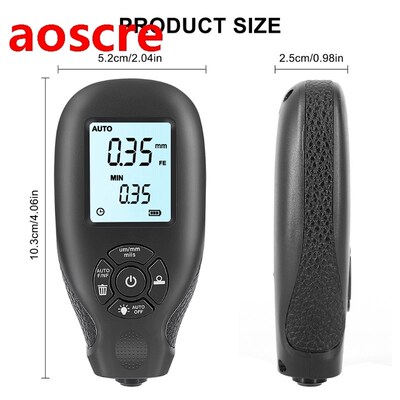 35ED Digital Coating Thickness Gauge HW300 Compatible with A