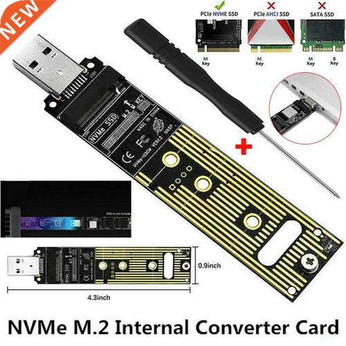 Mayitr 1pc M.2 NVME SSD to USB .1 Adapter High Quality PCI-