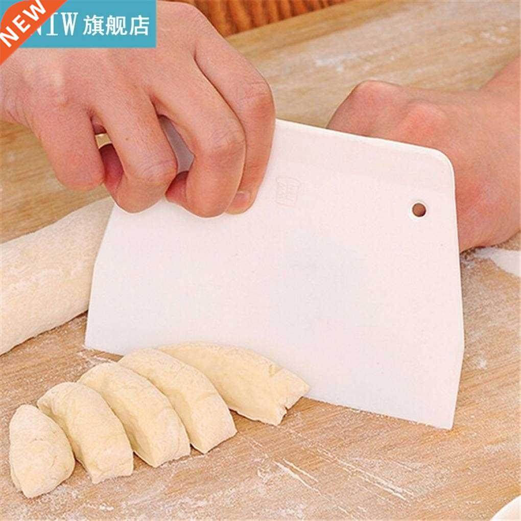 2pcs Ladder Shaped Dough Oil Scrapers Blades PP White Cutter