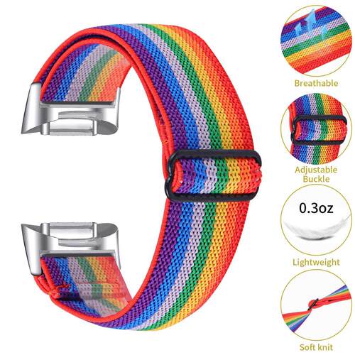 Strap For Fitbit Charge 5 Watchband Adjustable Elastic Nylon