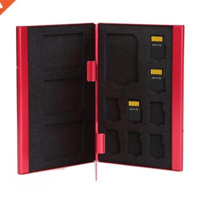 Memory Card Case Storage Box Portable Aluminium Alloy 4*SD +