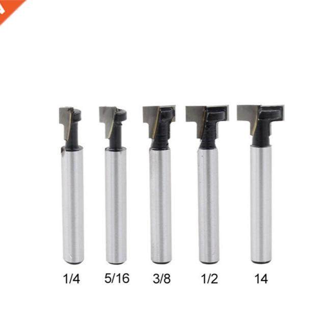 1/4 Shank 1/4-14MM T-Slot Milling Cutter Router Bit Set He