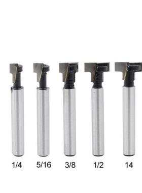 1/4 Shank 1/4-14MM T-Slot Milling Cutter Router Bit Set He