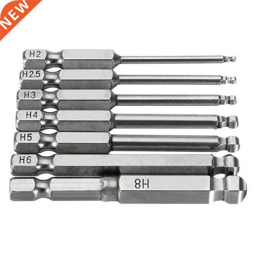 7pcs 65mm Hex Bits Set Ball He Bits Drill Hand Power Drive
