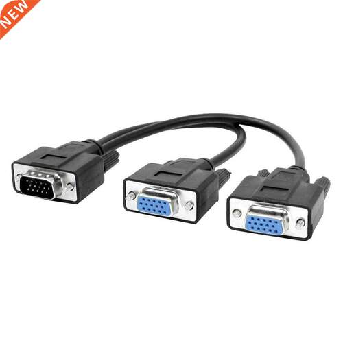 15 Pin VGA male To 2 VGA female Y Splitter cable SVGA Monito