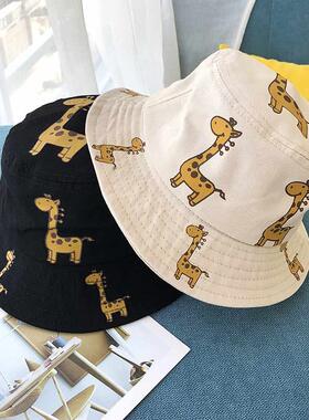 Spring Autumn Children's Bucket Hats Cartoon giraffe