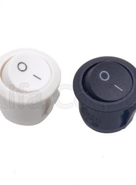 5PCS SPDT Small Round Rocker Switches Black Mini Round Black