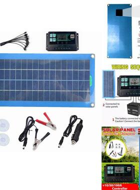 300W Solar Panel 12V 5V Dual USB Controller Waterproof Monoc