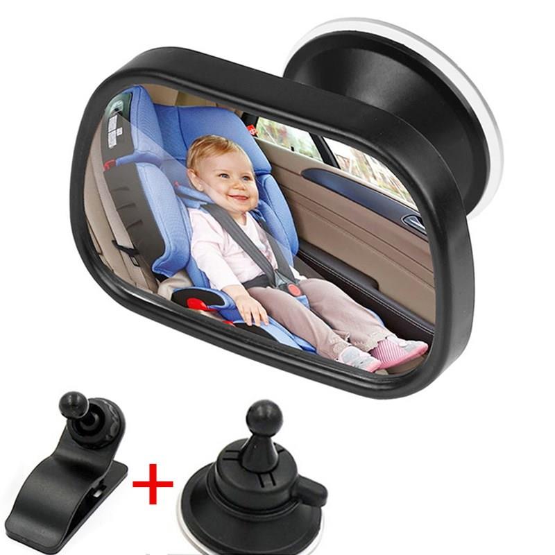 Car Back Seat View Baby Mirror 2 in 1 Mini Children Rear Con