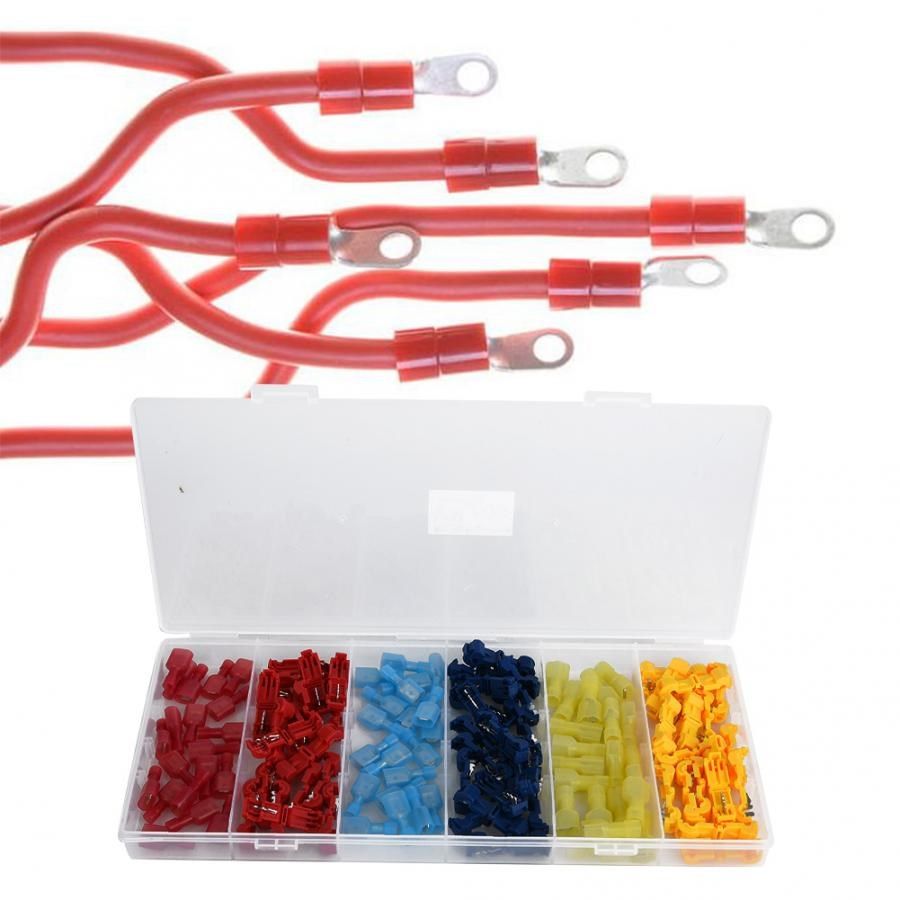 120pcs Quick Splice Wire Cable Connectors Terminal Red Blue