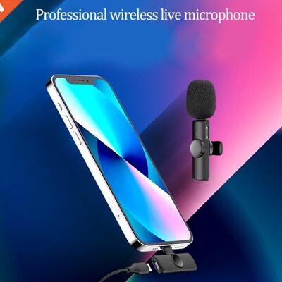 Wireless 1 to 1/2 Lavalier Microphone Portable Audio Video R